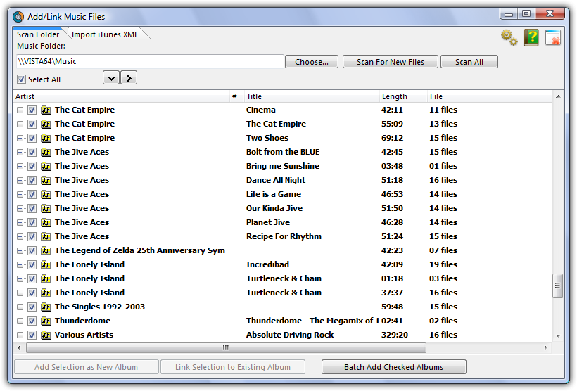Cataloging Music Files - Music Collector for Windows - V19
