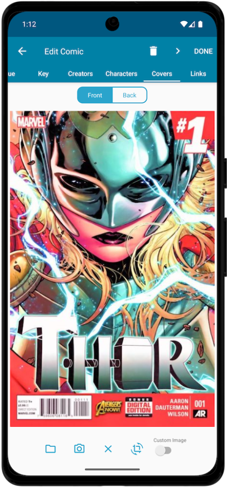 Cover tab - CLZ Comics Mobile - 1