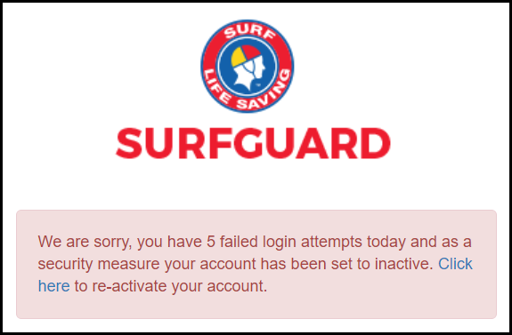 Security: locked out of account after failed login attempts