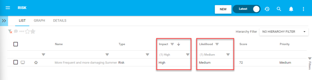 Risk Object Filters - Multiple Filters Combine Multiple Risk Filters