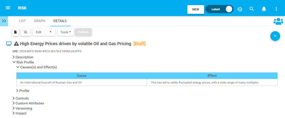 Expand Cause and Effect Show Cause and Effect