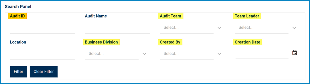 General – UI Changes - Audit - #14