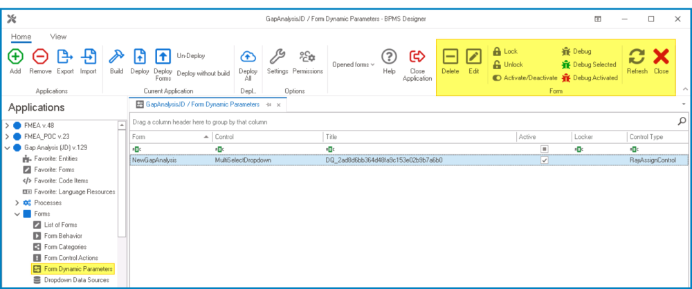 Form Dynamic Parameters - DBP - Designer Manual - #14