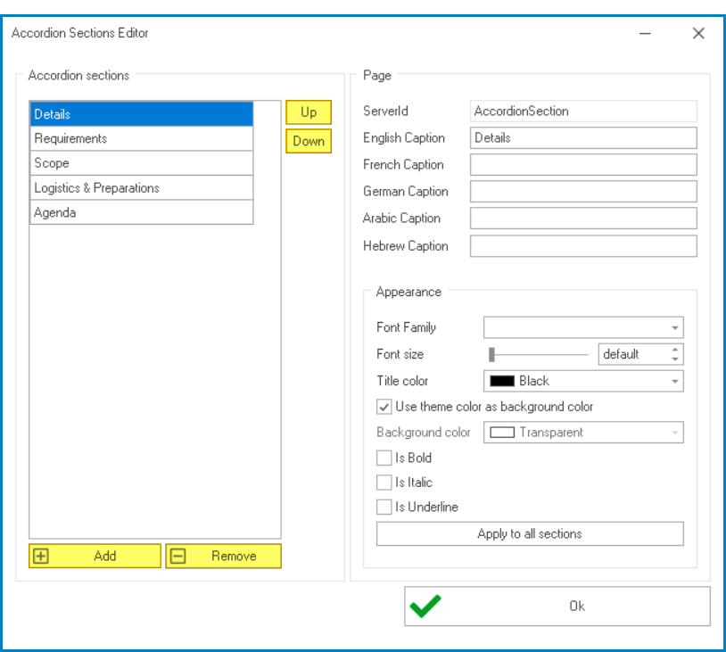 Form Designer – New Accordion Control - DBP - Designer Manual - #14.2