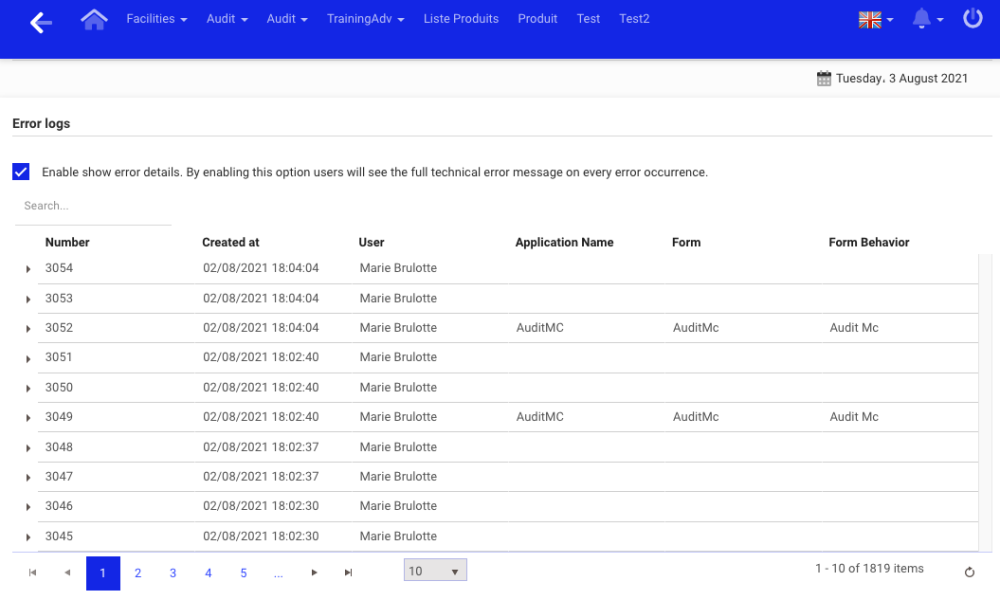 2.7.7 Error Management - DBP - Web Portal Manual - #14