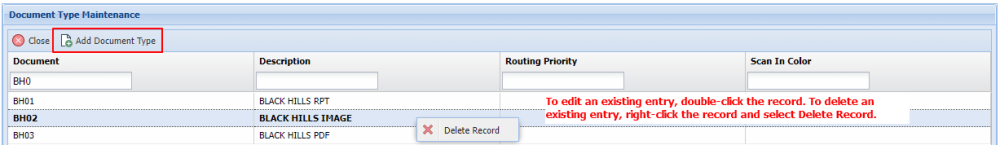 Add Document Type