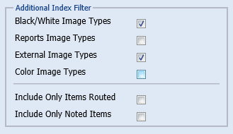 Additional Index Filter Options