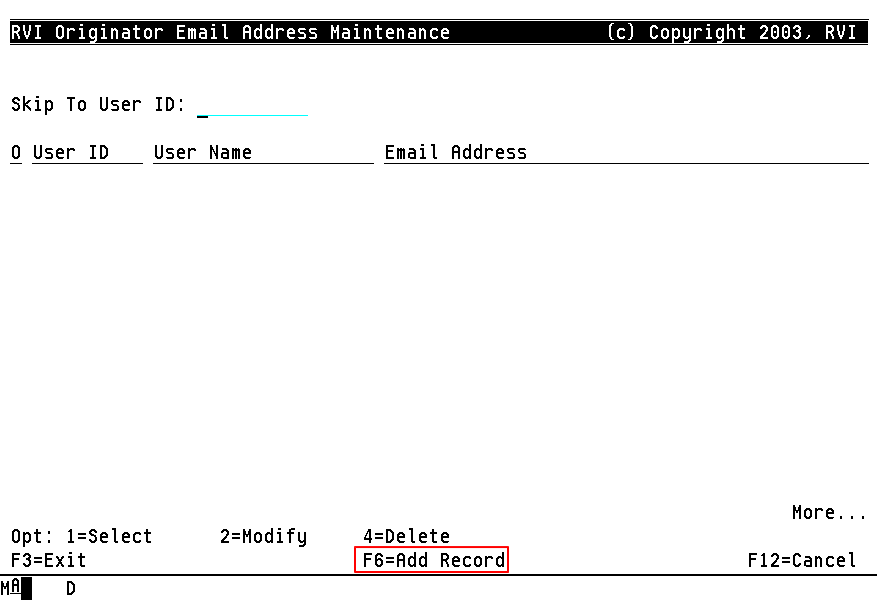 Add Originator Email Address