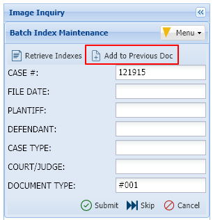 Add to Previous Doc