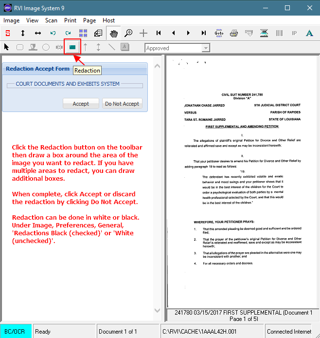 Add Redaction