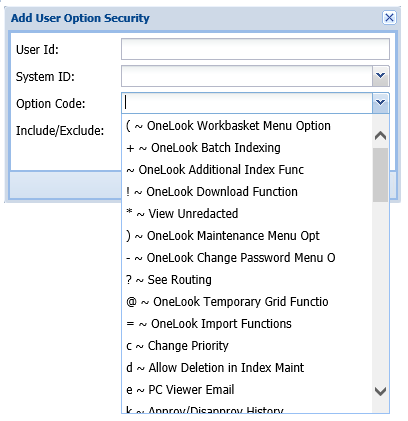 Add User Option Security