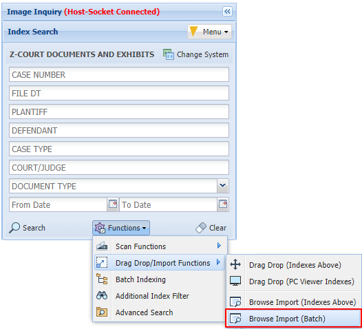 Browse Import (Batch)