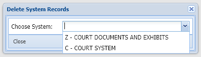 Delete System Record/Choose System