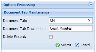 Create Document Tab Profile