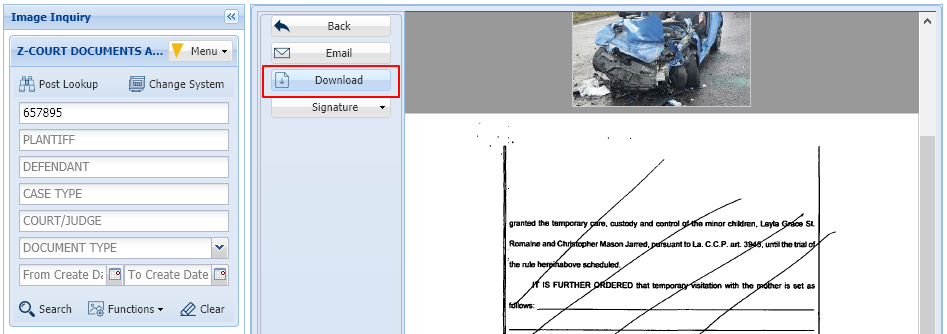 Download Image Inquiry