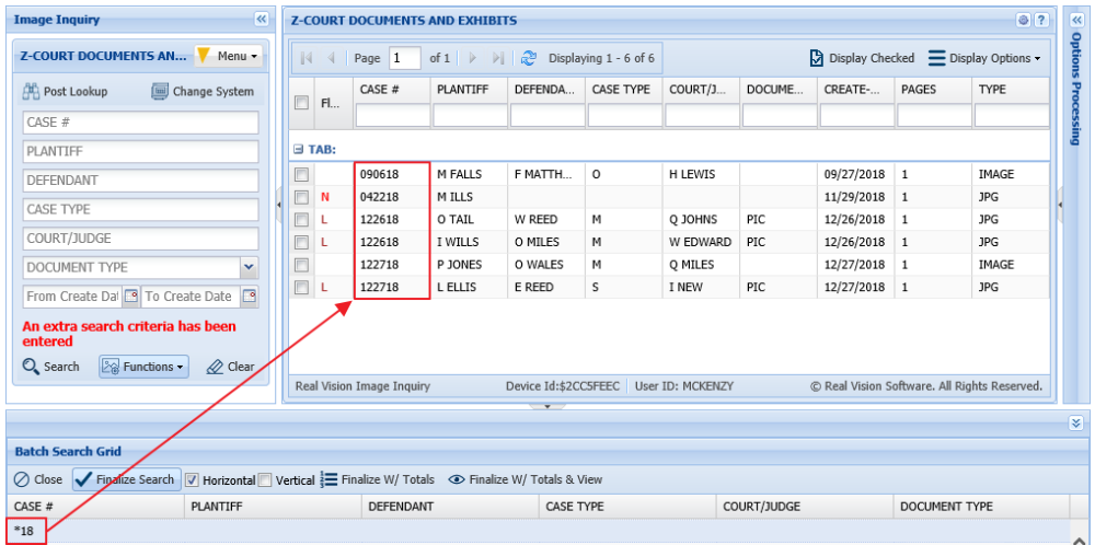 WildCard Search for Ending Characters