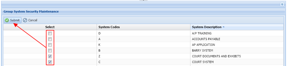 Group System Security Maintenance