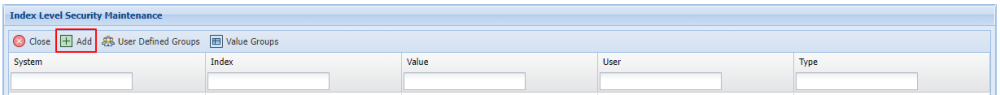 Index Level Security - Add