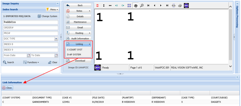 Linking Option in Display Window