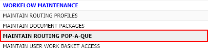 Maintain Routing Pop-A-Que