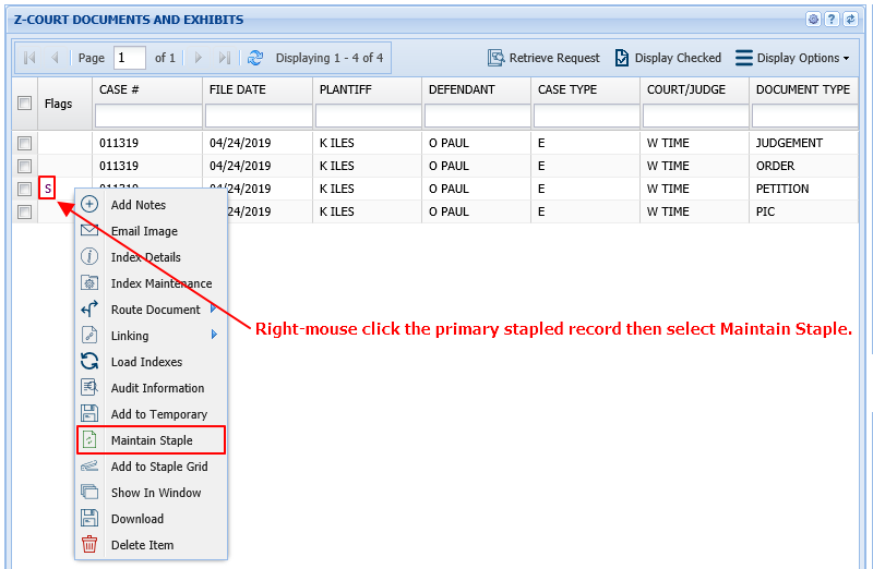 Remove a Document from a Stapled Bundle One Look (IBM i / Cloud) 2