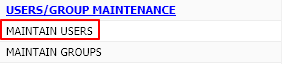 Maintain Users