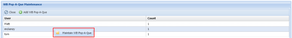 Maintain WB Pop-A-Que