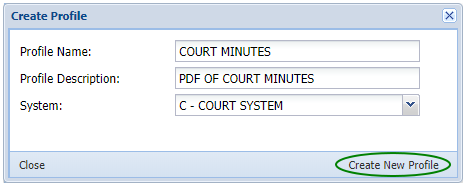 Maintenance - Create Scrape Profile