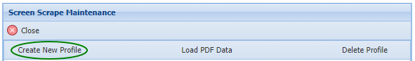 Maintenance - Create Scrape Profile