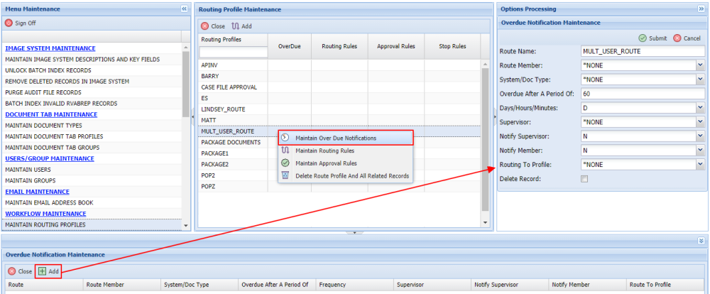 Maintain Overdue Notifications