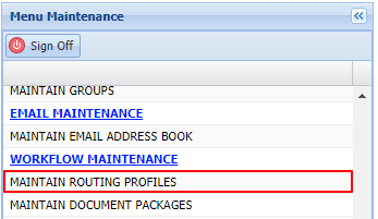 Maintain Routing Profiles
