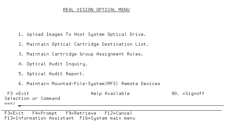 Optical Menu