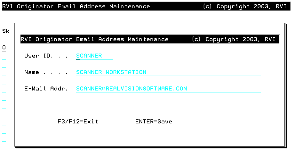 Originator Email Address