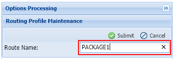 Package Route Profile Maintenance