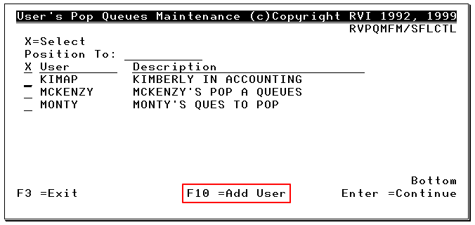 Pop A Queue Add User