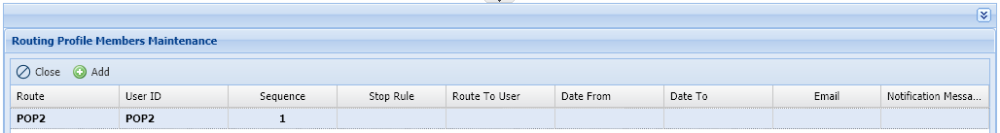 Routing Profile Members Maintenance