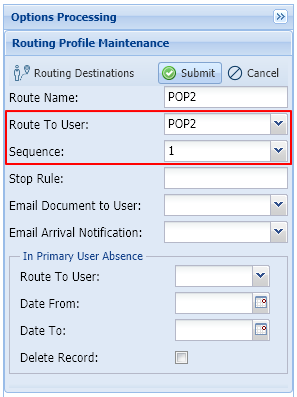 Routing Profile Maintenance