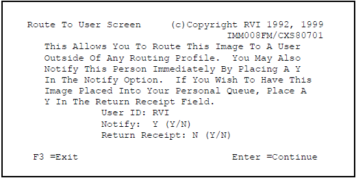 Route To User Screen