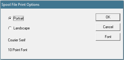 Spool File Print Options