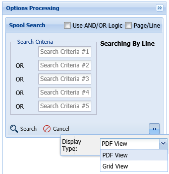 Spool Search Criteria
