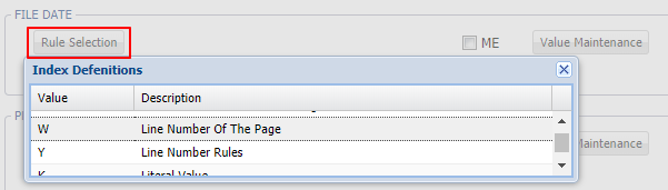 Maintenance - Scrape Rule Selection