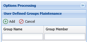 User Defined Group Maintenance