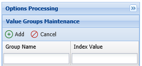 Value Groups Maintenance