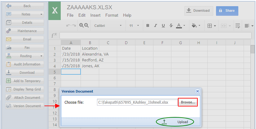 Version Document - Browse