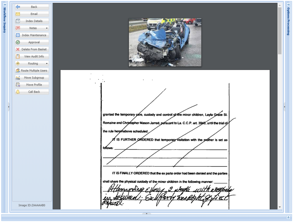 Workflow Document Display