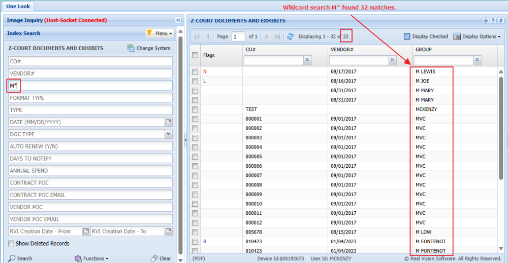 Wildcard Search Default VALUE*