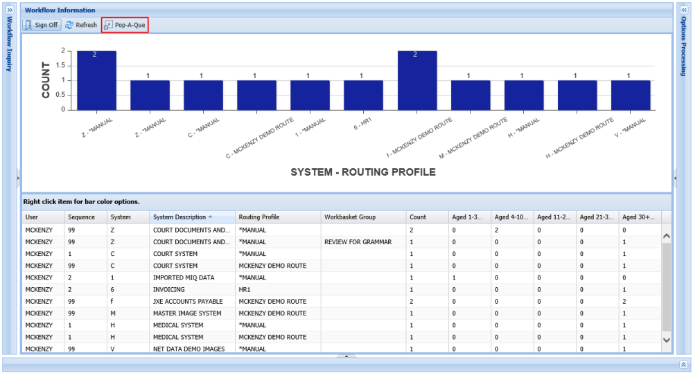 Workflow Inquiry Pop-A-Que