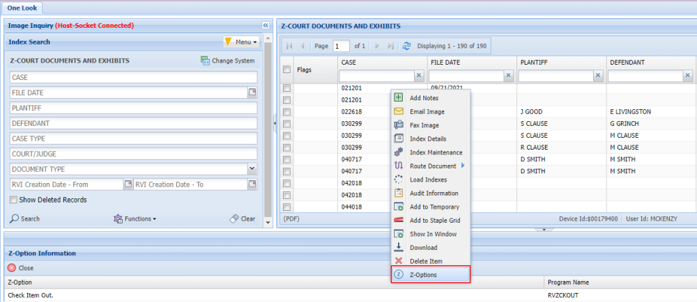 Z-Option Information