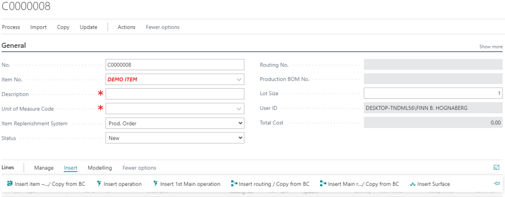 Using the insert Menu function - CadConnect - 1