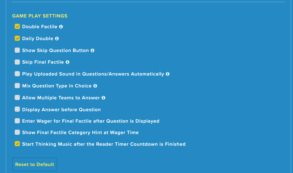 Game Settings Factile User Doc 1